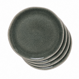 Storm Gray Four-Plate Table Set