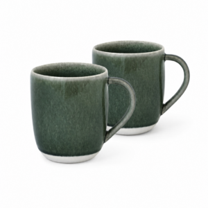 Stoneware Two-Piece Mug Set - Storm Gray