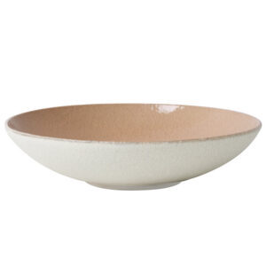 Curved White Large Centerpiece Bowl