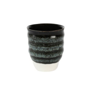 Charcoal Black Crackle-Glaze Tumbler