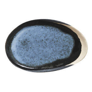 Organic Black Large Oval Serving Platter