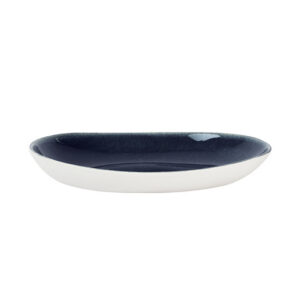 Refined Midnight Blue Oval Serving Platter