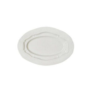 Contemporary Sand Beige Small Oval Serving Platter